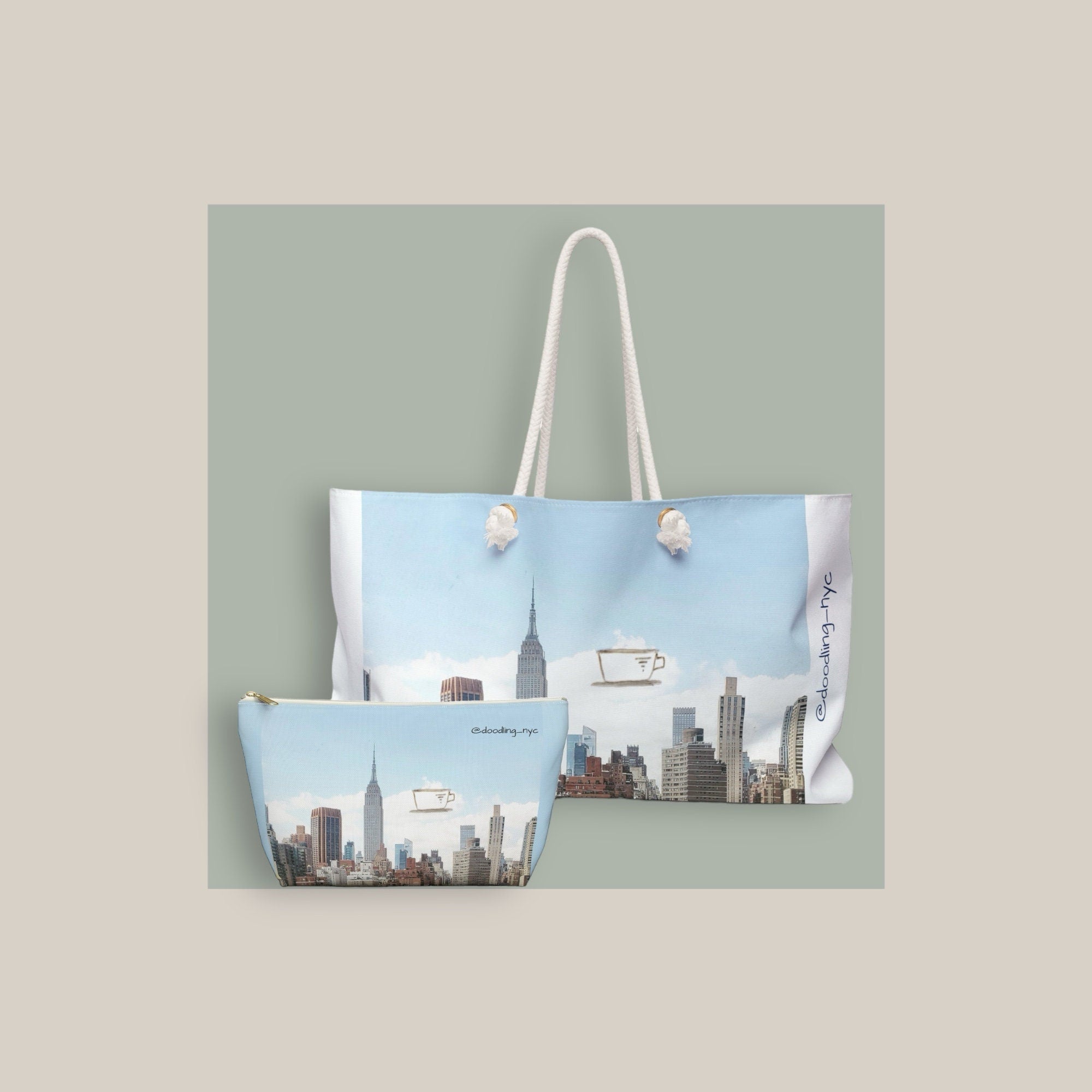 Tote Bag & Zipper Pouch Set