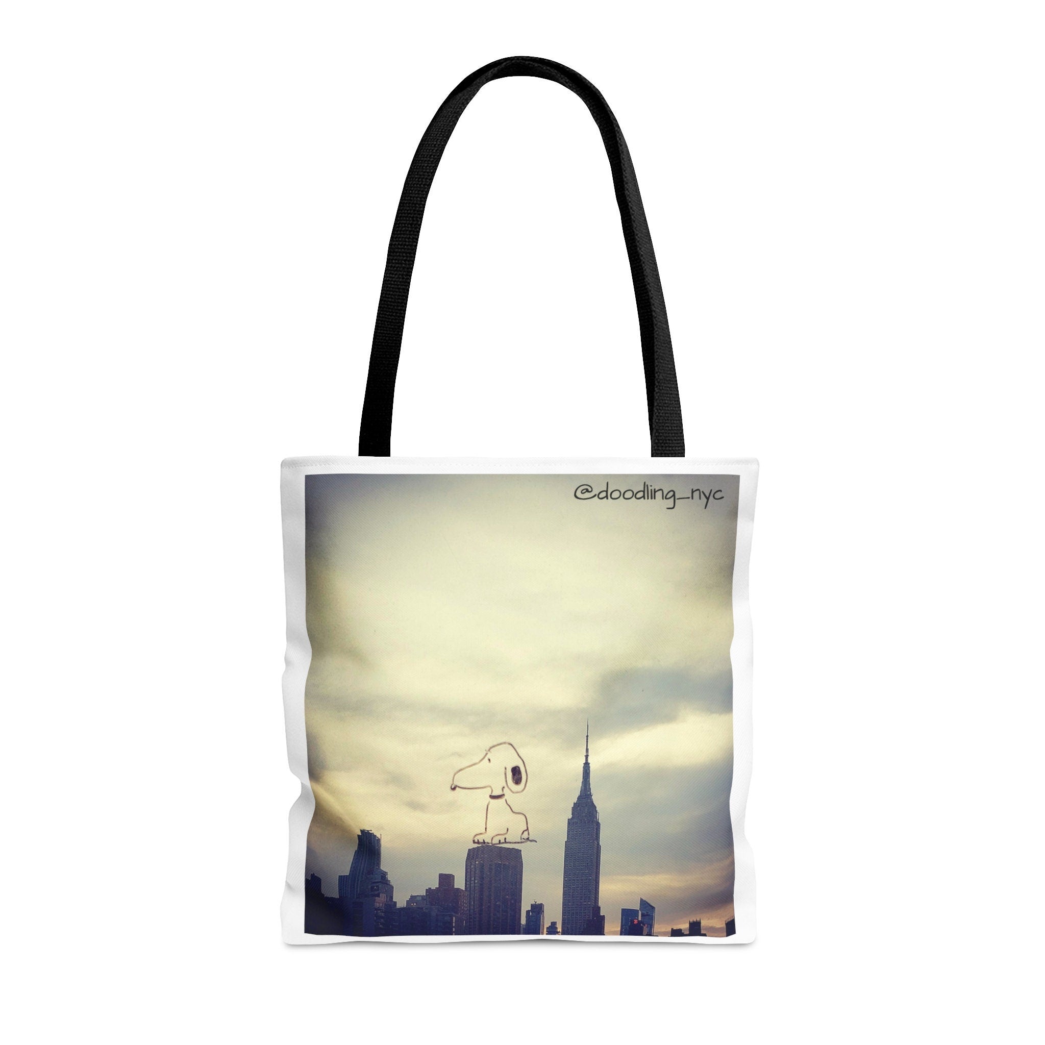 Dog Doodle Art Statement Tote Bag